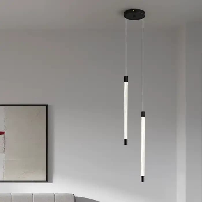 Lampe à suspension verticale minimaliste chambre salon Suspension mince suspension