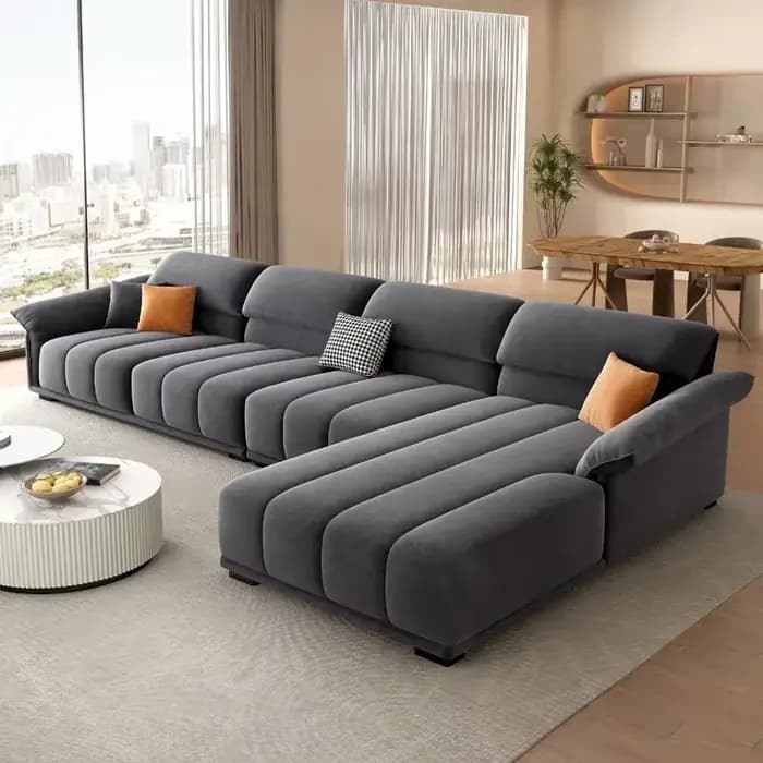 Canapé européen de luxe salon sectionnel minimaliste