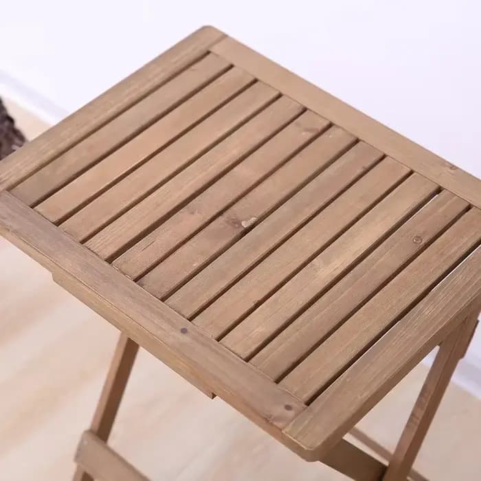 Table à thé pliante en bois massif