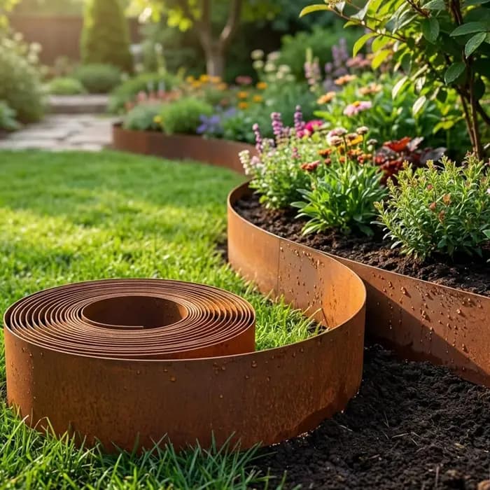 Bordure de jardin moderne en acier