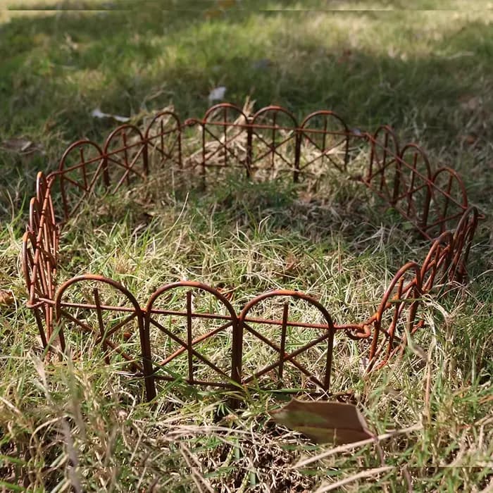 Clôture en métal l'inventaire pour jardin nickel é