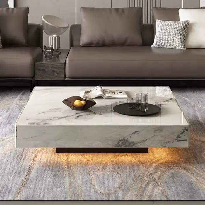 Table basse de luxe française 31 x 47 pouces