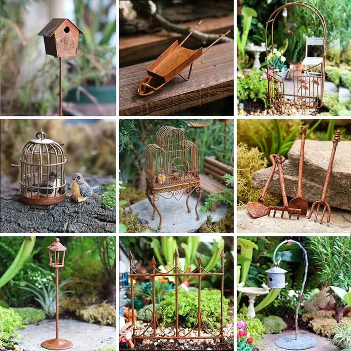 Table et chaises de jardin féerique en métal