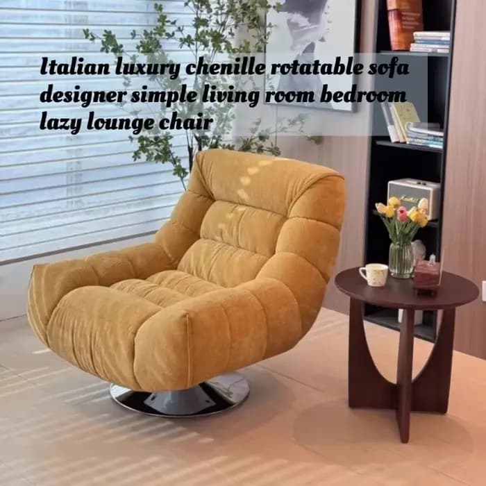 Fauteuil pivotant en chenille de luxe italien