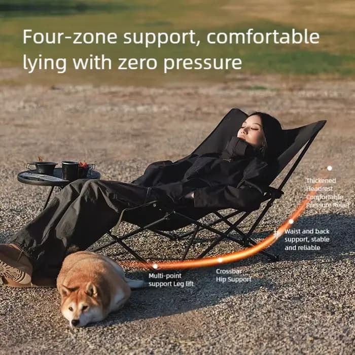 Chaise de camping Blackdog avec coussin