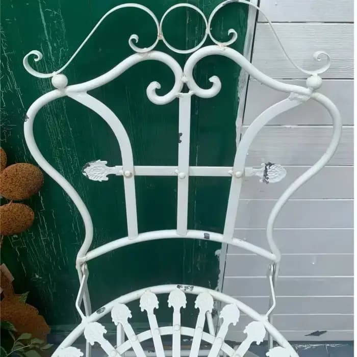 Chaise de jardin pliante Vintage en fer
