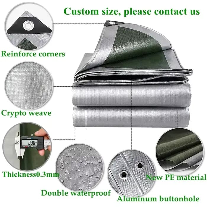 Bâche de jardin imperméable, auvent en toile cirée, toile cirée imperméable pour plantes de jardin, 0,32 mm, en polyéthylène