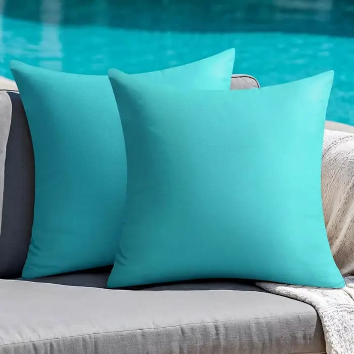 Housse de coussin imperméable couleur bonbon pour l'extérieur