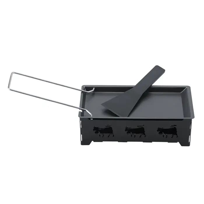 NOn Stick – plateau de cuisson Portable pour Raclette à fromage, poêle avec poignée pliable, ensemble d'outils de cuisine domestique en acier au carbone