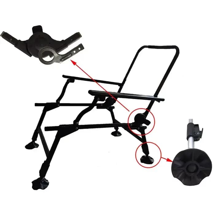 Chaise Légère Pliante avec Dossier et Support de Pieds
