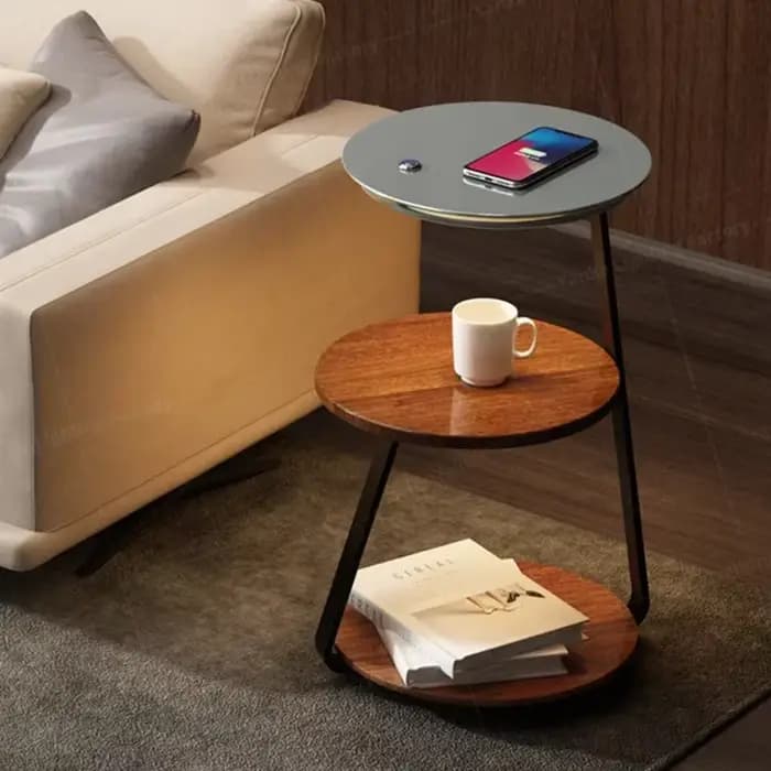 Lampadaire LED avec étagère pour chambre à coucher, éclairage de table basse de chevet, rangement créatif, design moderne, décoration d'intérieur, salon parfait