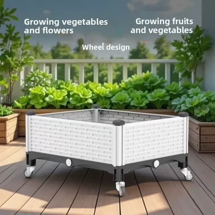 Jardinière surélevée mobile avec roues pour légumes