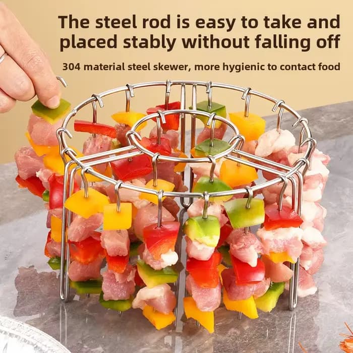 Support vertical en acier inoxydable pour fers à brochettes (12/24/48