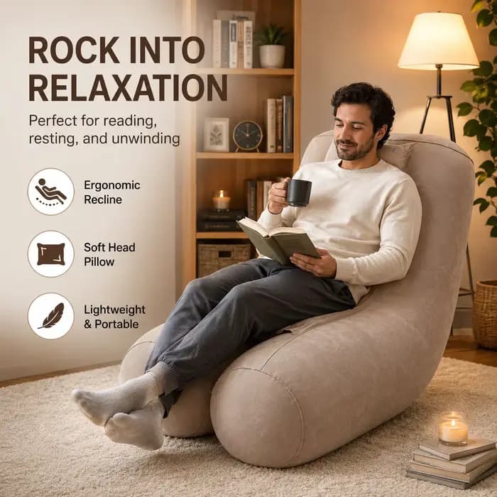 1PC Chaise longue gonflable à bascule