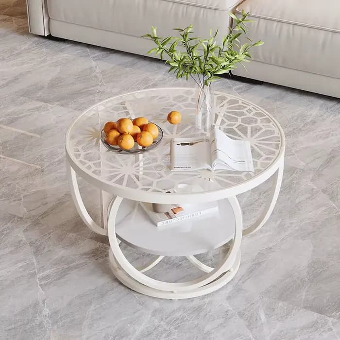 Table Basse De luxe française minimaliste verre Glam