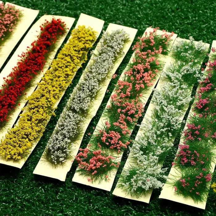 Disposition de construction bricolage, table de sable, agenda, grappe de fleurs, paysage, wargame, décor de jardin l'inventaire