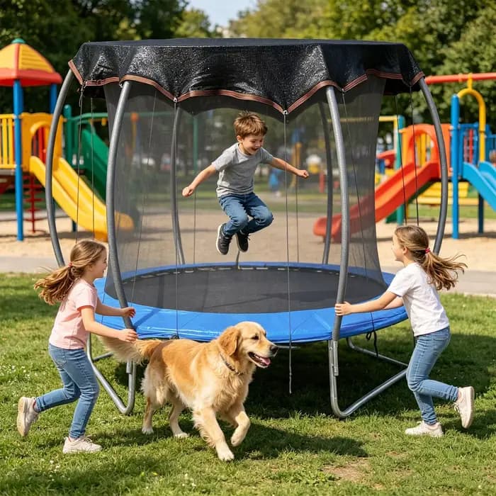 Housse de protection supérieure pour trampoline