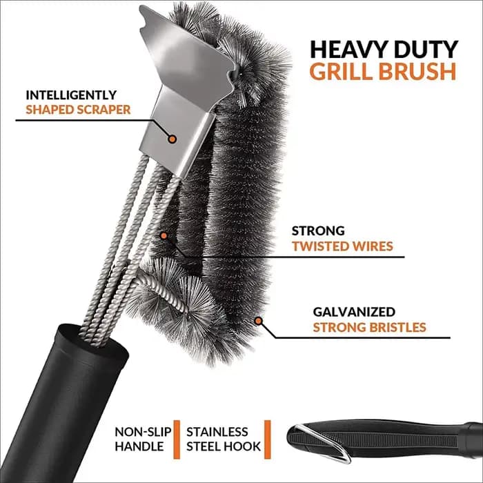 Brosse de gril sûre sans poils