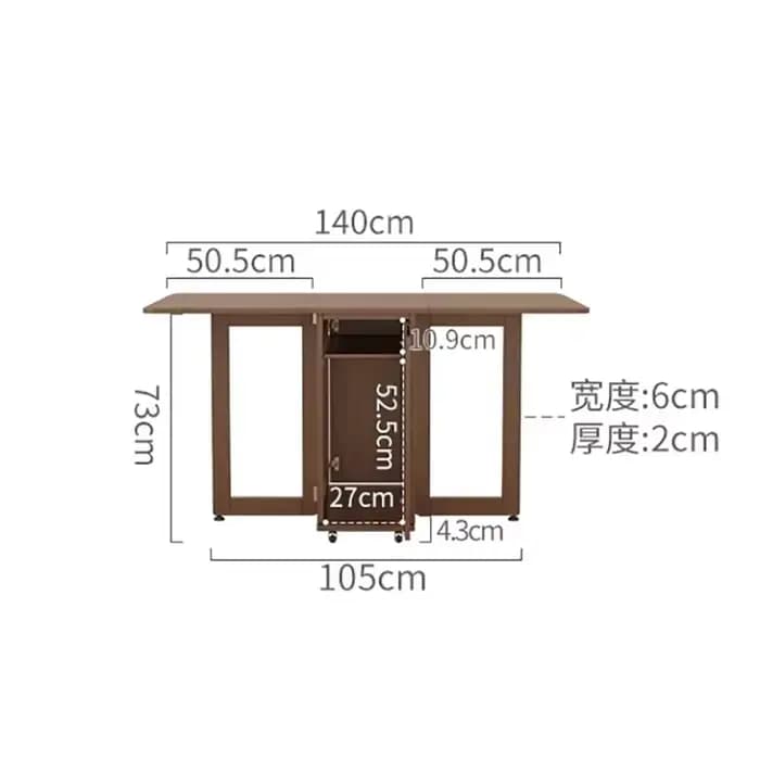 Ensemble de table à manger pliante minimaliste