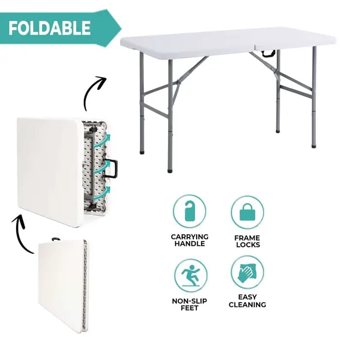 Table à manger de jardin pliable et Portable de 4/6 pieds