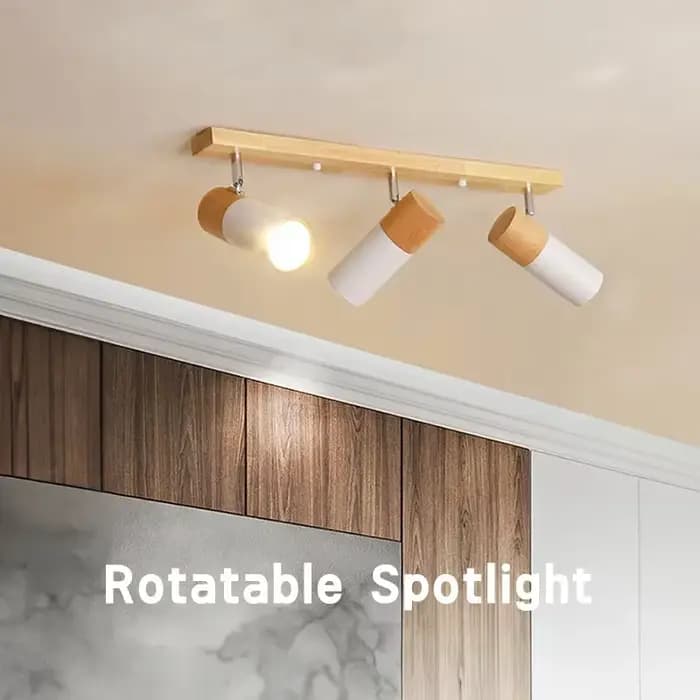 Plafonniers en bois projecteur rotatif pour salon salle à manger chambre vestiaire projecteur réglable luminaire intérieur