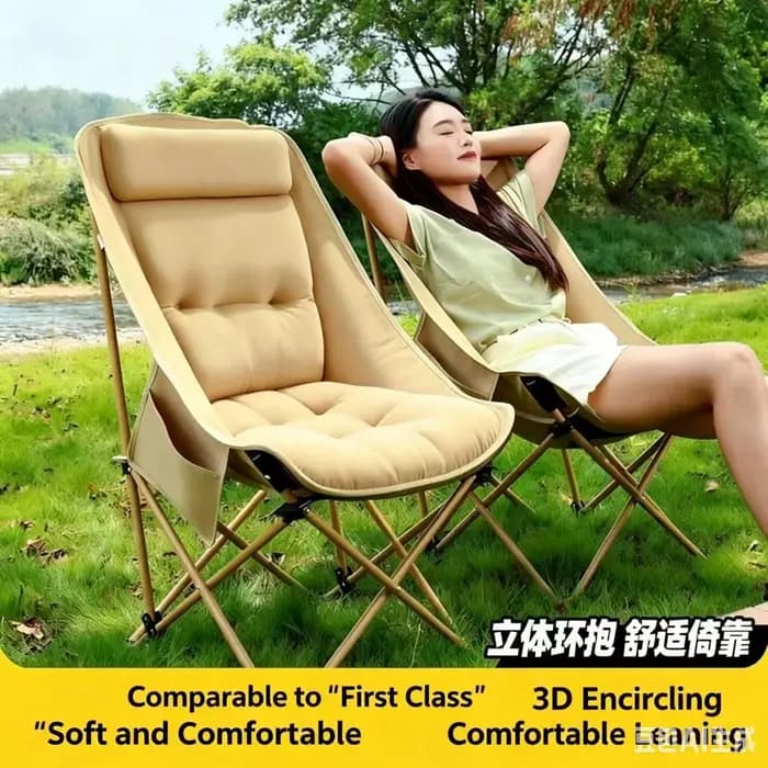 Chaise pliante rembourrée en coton pour s'asseoir et s'allonger