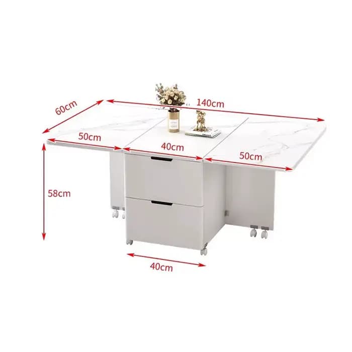 Table basse pliante italienne avec rangement