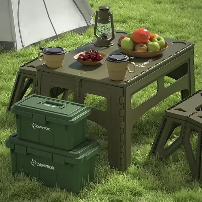 Table de Camping pliante et Portable en plastique étendue pour l'extérieur