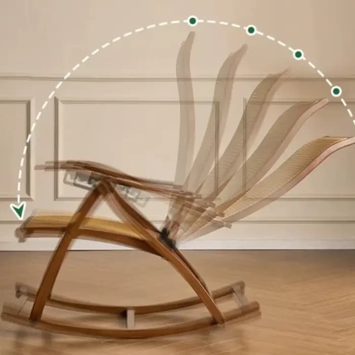 Chaise à bascule en bambou pour adultes