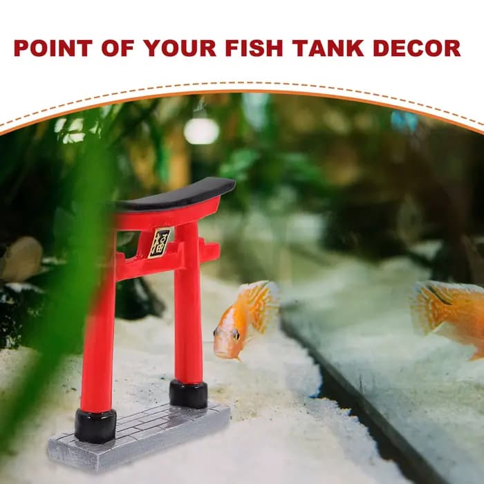Ornement de simulation Torii pour aquarium, décoration DIY pour aquarium, décoration de paysage de jardin, petite décoration extérieure pour aquarium