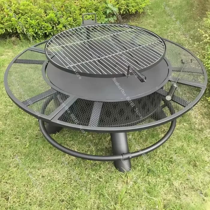 Barbecue d'extérieur, poêle à bois