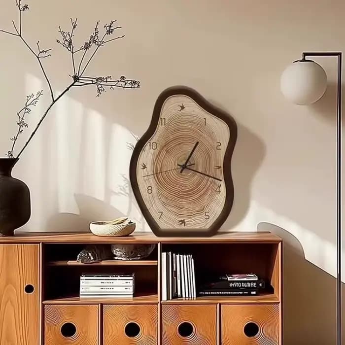 Horloges murales de salon modernes, bureau de maison rétro silencieux, ornement de décoration de chambre à coucher, ornements de décoration de maison élégants de luxe