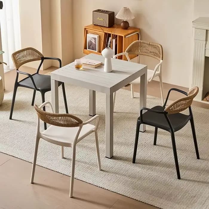 Chaises de salle à manger empilables d'extérieur