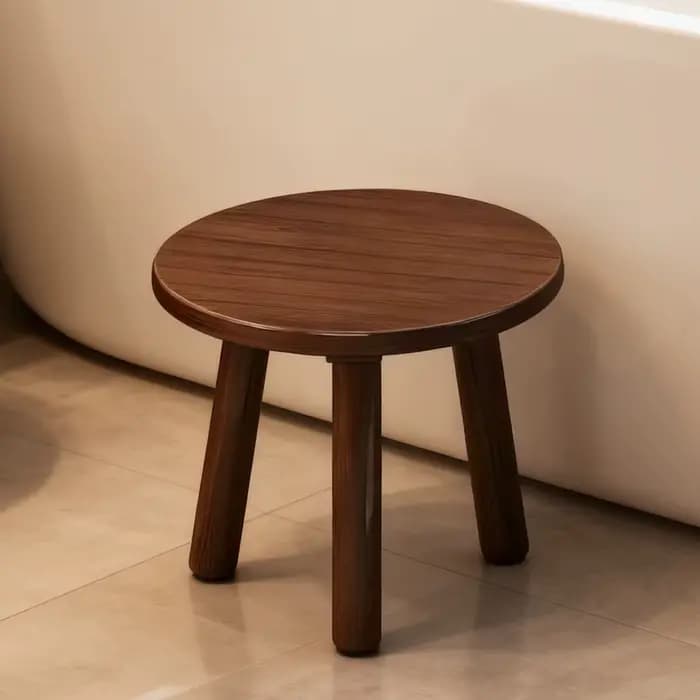 Tabouret rond en bambou 1 pièce pour salon et balcon