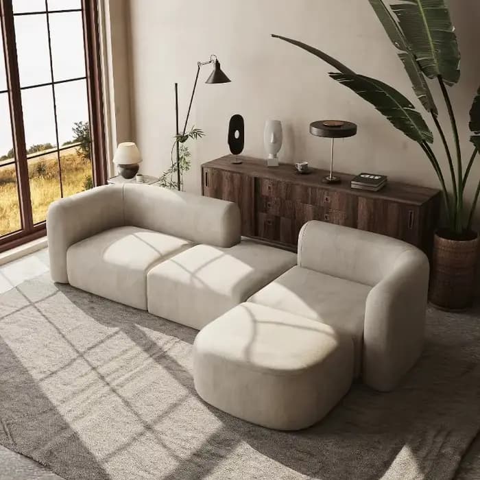 Salon européen paresseux canapé petit appartement minimaliste luxe