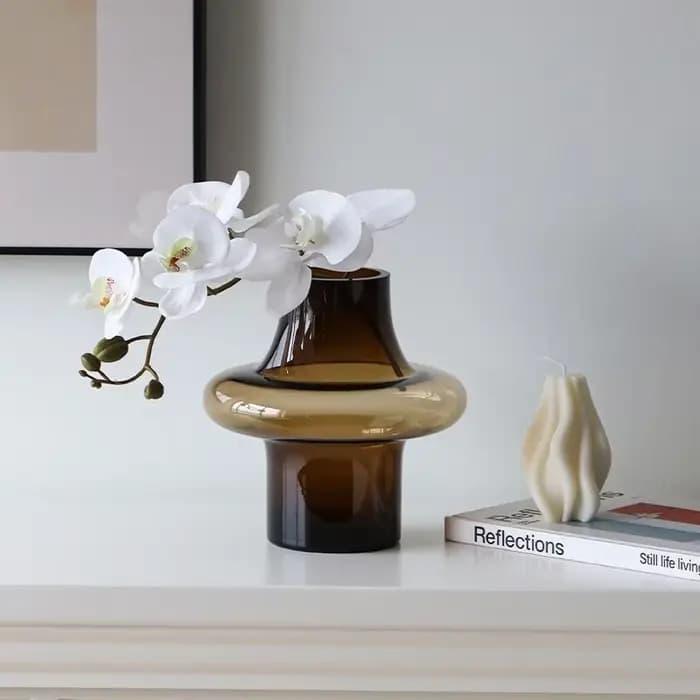 Vase décoratif de Style nordique, Vases d'intérieur de maison, bouteille de fleurs en verre minimaliste, Vases de salon pour fleurs centrales de Tables