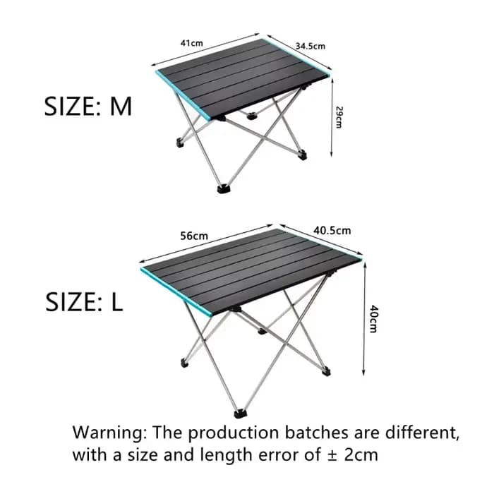Table de camping pliante ultralégère et portable