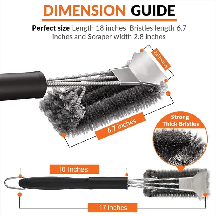 Brosse de gril sûre sans poils