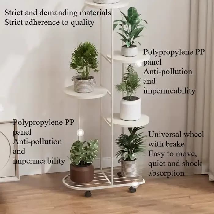 Étagère à plantes en métal en forme d'arbre pour véranda
