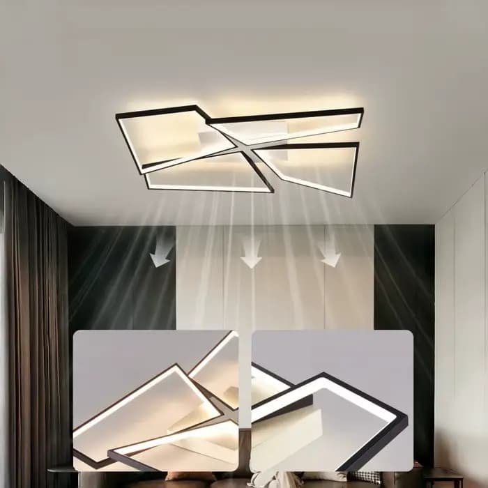 Plafonnier de salon italien minimaliste rectangulaire moderne, luminaire créatif luxueux haut de gamme pour la pièce