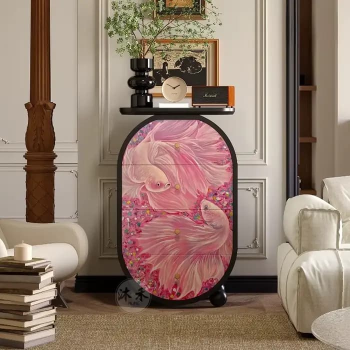 Meuble de salon nordique en bois massif avec tiroirs, armoire de rangement pour loisirs créatifs, meuble de chevet, meubles de café, meubles pour la maison, meubles gain de place