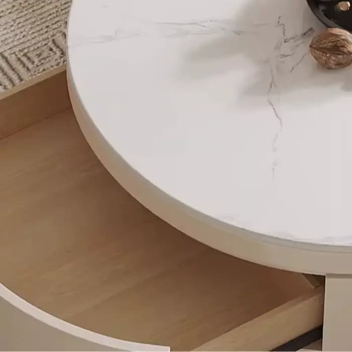 Table basse ovale moderne extensible et réglable