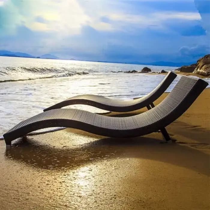 Rotin léger chaise pliante jardin plage piscine