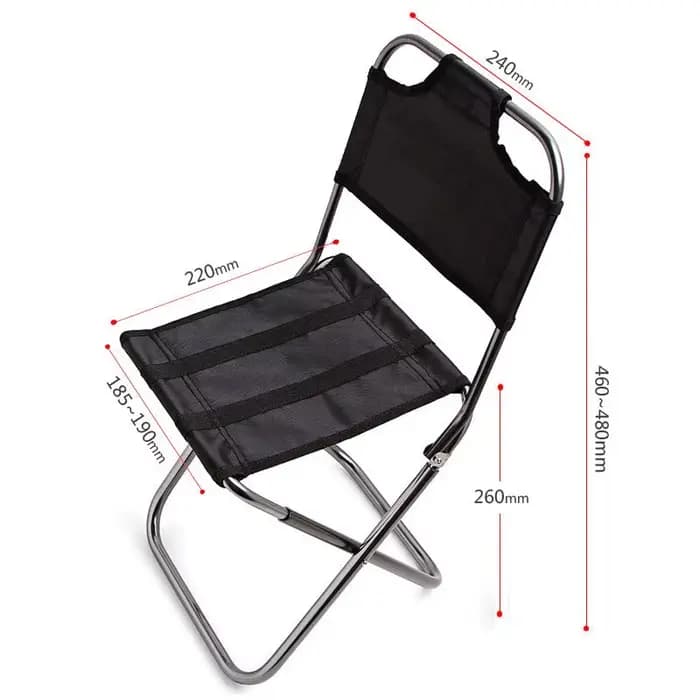 Chaise pliante ultralégère en nylon et alliage d'aluminium