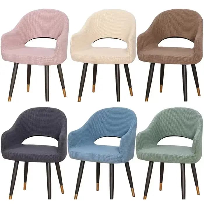 Housses de chaise courbées en jacquard ajouré