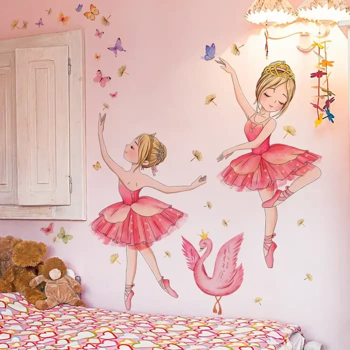 Autocollants Muraux Décoratifs pour Chambre d'Enfant, Papillon, Fleur, Mignon, pour Salon