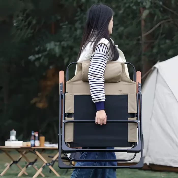 Chaise de camping à dossier haut
