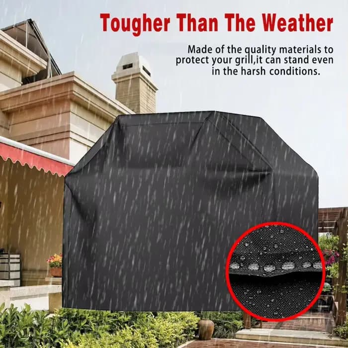 Housse de barbecue robuste et imperméable, noire, résistante à la chaleur et aux taches, pour barbecue à gaz, plusieurs tailles, protection extérieure pour barbecue