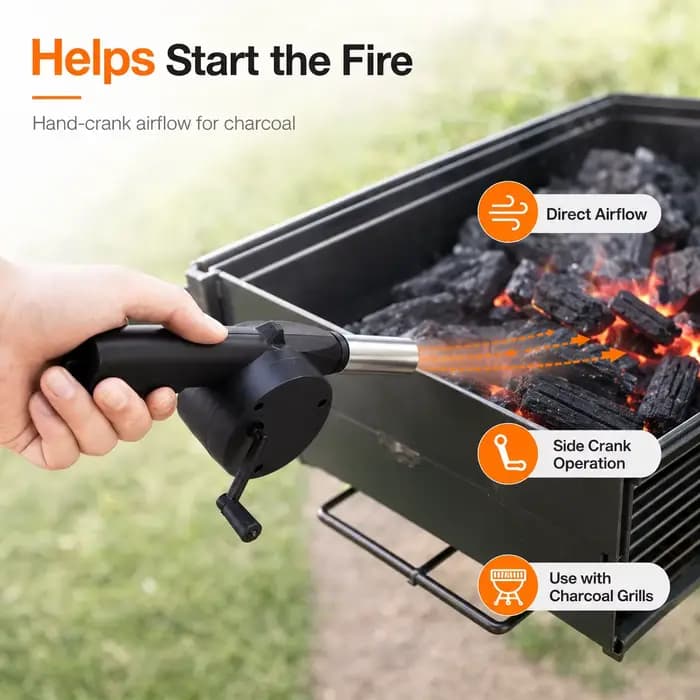 Souffleur manuel pour barbecue