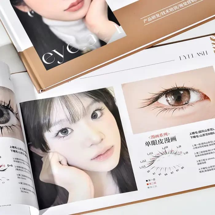 Livre d'affichage de Style d'extension de cils, Studio de cils, livre d'illustration de Style en option, Guide professionnel de soins des cils
